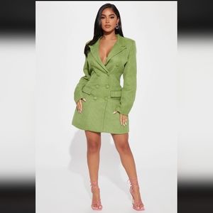 Brand New Fashion Nova Green Blazer Dress